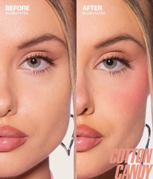 HUDA BEAUTY Blush Filter Liquid Blush applied on cheeks