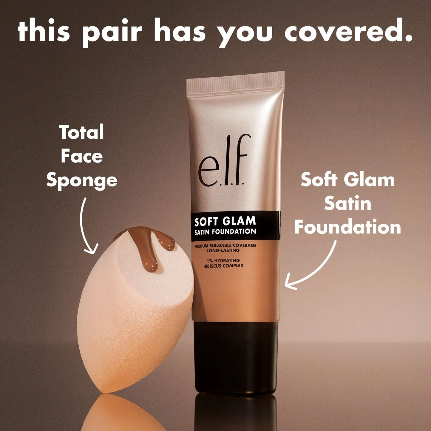 e.l.f. Soft Glam Satin Foundation – فاونديشن ساتان بتغطية متوسطة