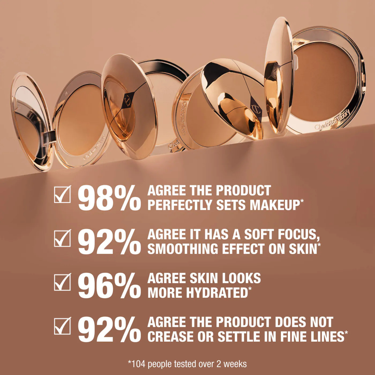 Charlotte Tilbury Airbrush Flawless Finish Powder consumer test results and shade range
