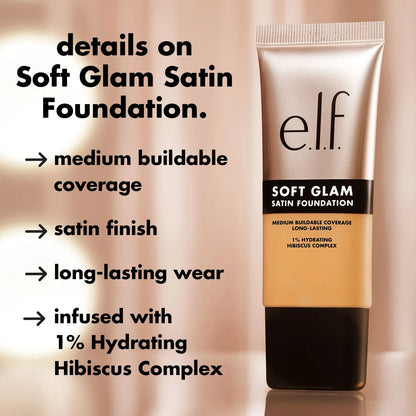 e.l.f. Soft Glam Satin Foundation – فاونديشن ساتان بتغطية متوسطة
