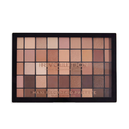 Makeup Revolution Maxi Reloaded Nudes Eyeshadow Palette in closed packaging
