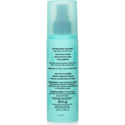 1. Back of Benefit POREfessional Super Setter 120 ml bottle
