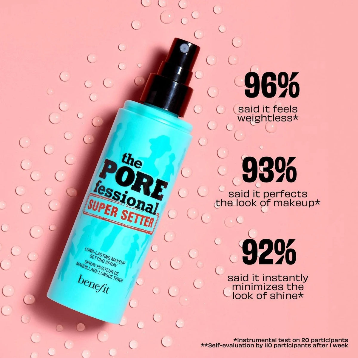 Benefit POREfessional Super Setter lightweight formula and makeup results