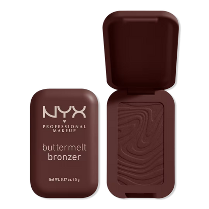 NYX Buttermelt Bronzer – برونزر بودرة ناعمة عالية التصبغ تدوم حتى 12 ساعة