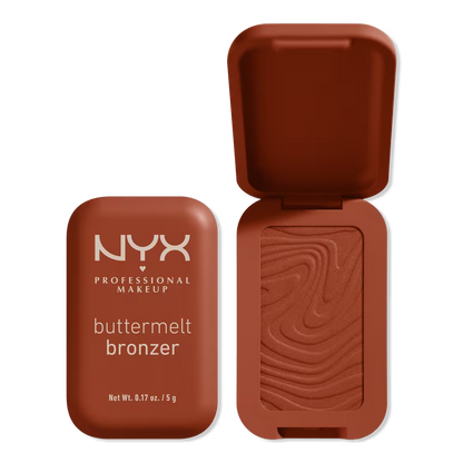 NYX Buttermelt Bronzer – برونزر بودرة ناعمة عالية التصبغ تدوم حتى 12 ساعة