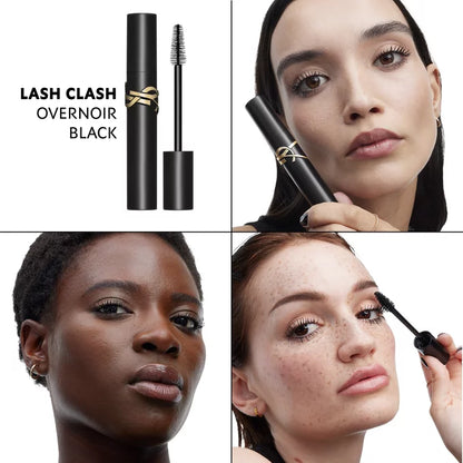 YSL Lash Clash Overnoir Black Mascara on models with different skin tones