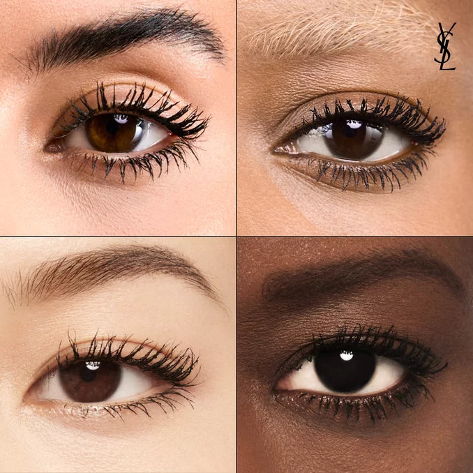 YSL Lash Clash Extreme Volume Mascara results across different skin tones