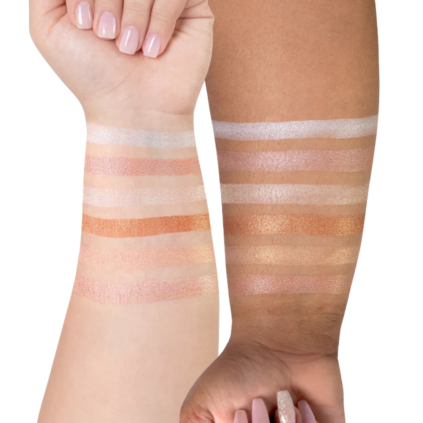 OFRA Pro Palette On The Glow applied on Skin