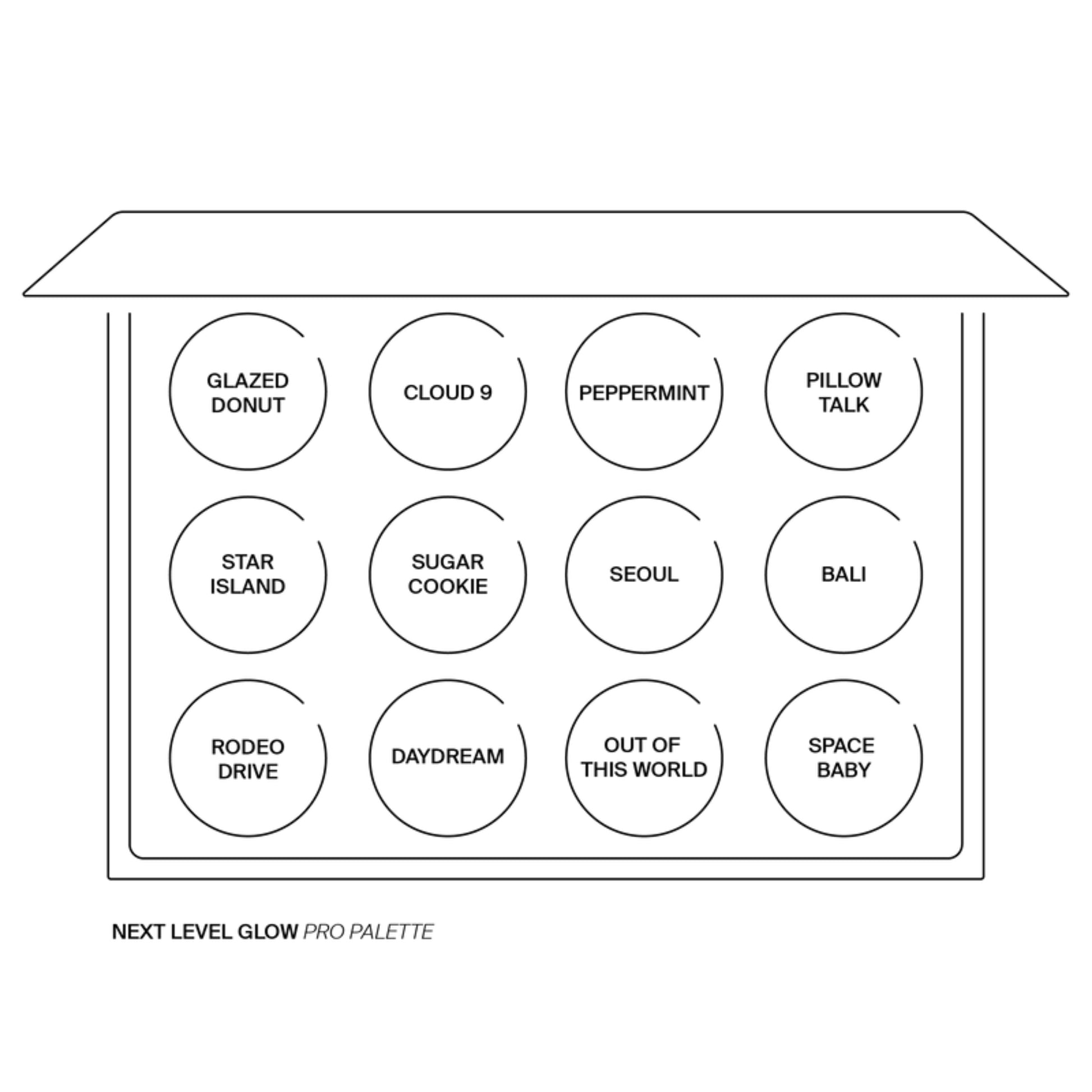 OFRA Pro Palette Next Level Glow shades Guide