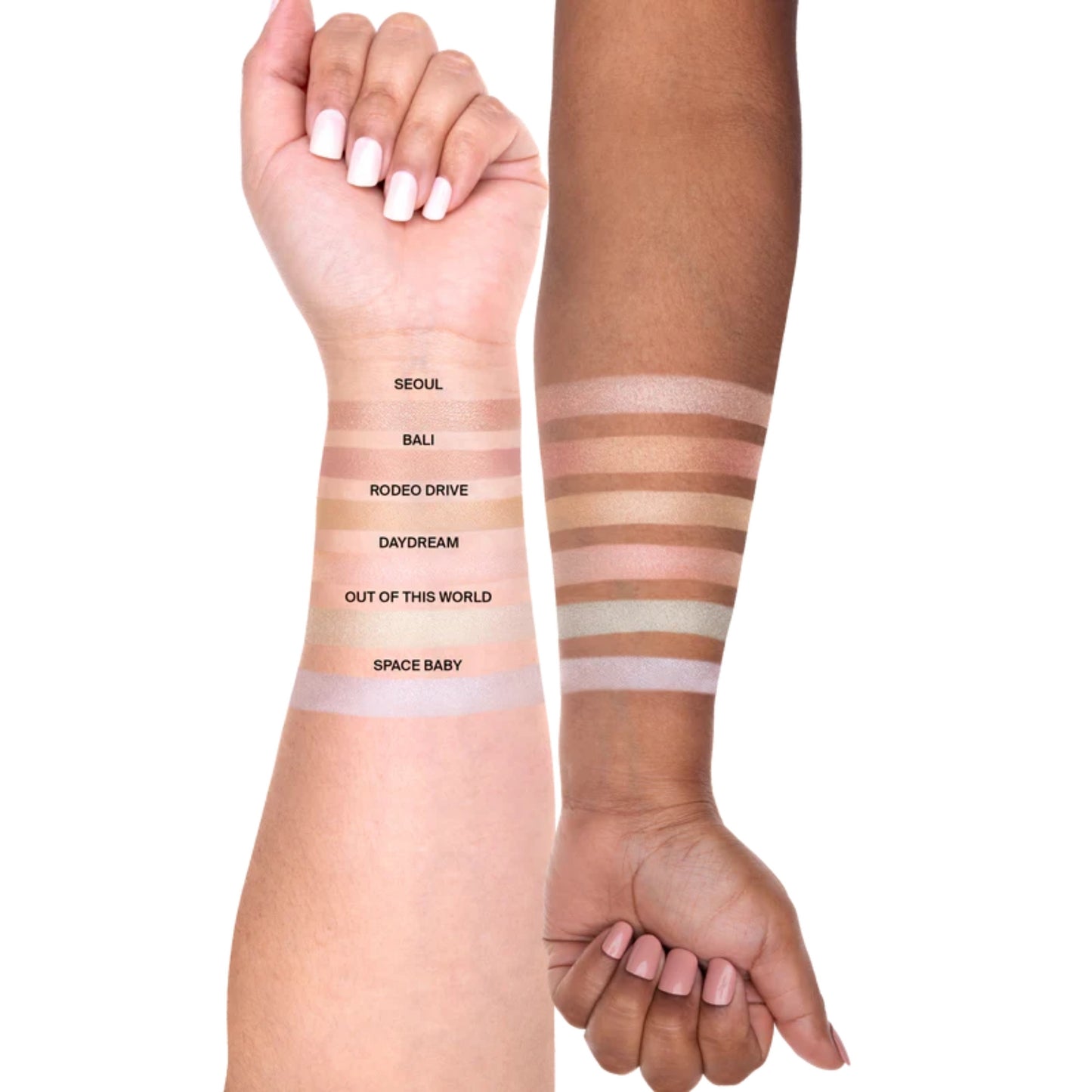 OFRA Pro Palette Next Level Glow applied on skin