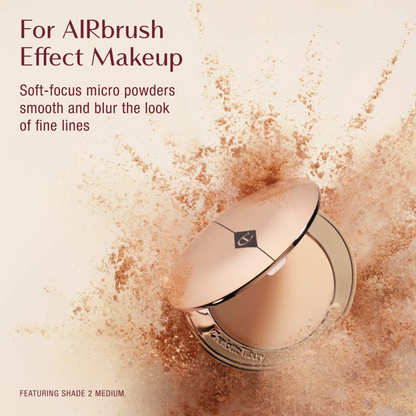 Charlotte Tilbury Airbrush Flawless Finish Powder shade 2 Medium with soft-focus blurring effect