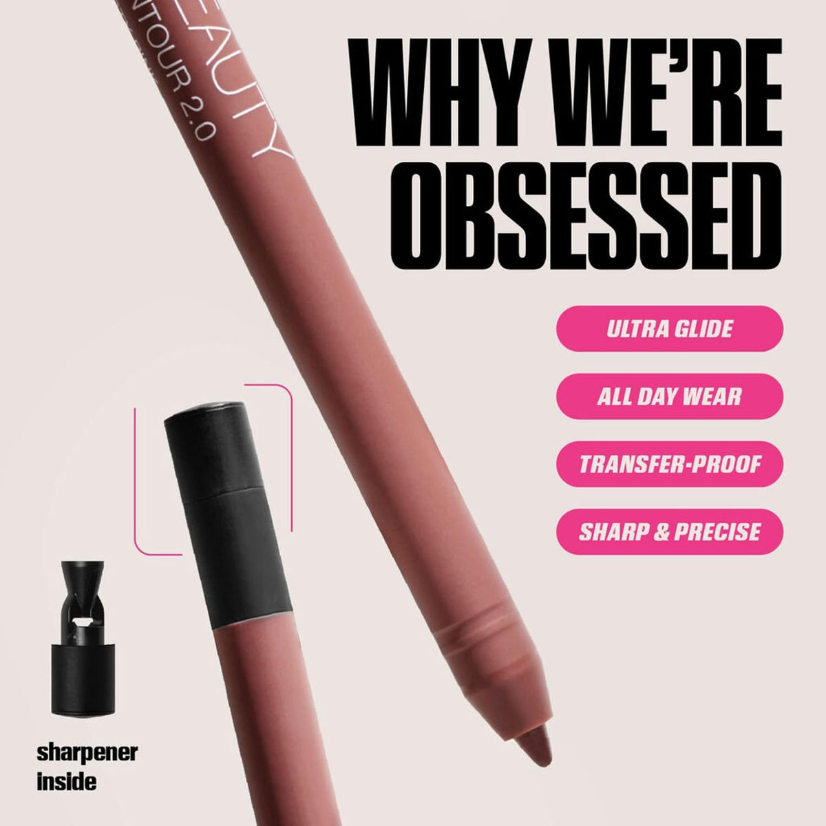 Huda Beauty Lip Contour 2.0 lip liner with built-in sharpener and precision tip