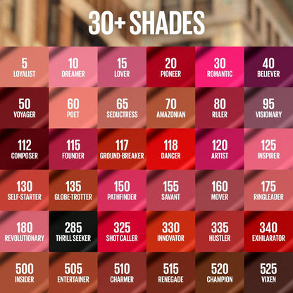 Maybelline Super Stay Matte Ink Liquid Lipstick Color Guide