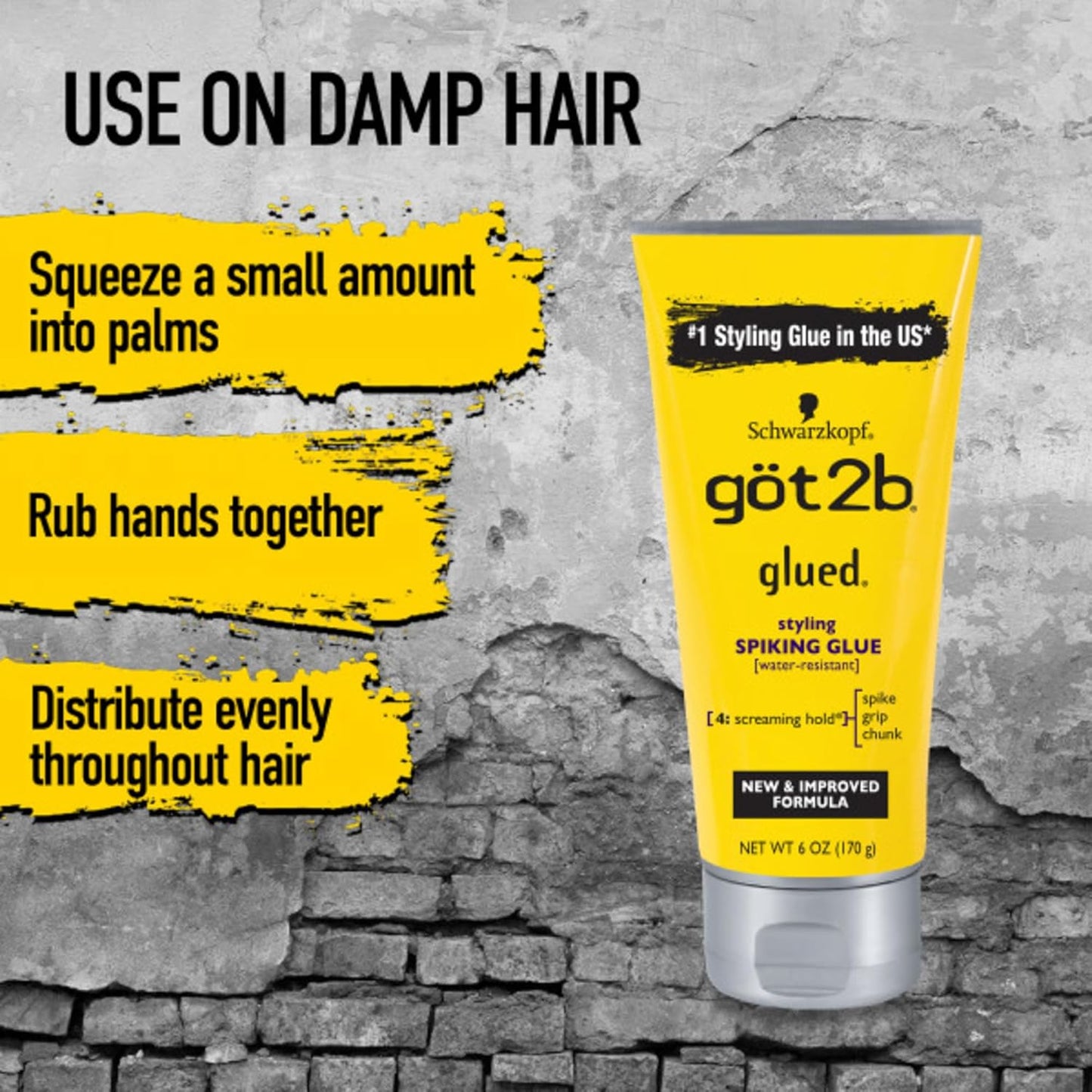 Got2B Glued Styling Spiking Gel strong hold hairstyle