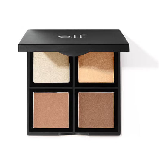 e.l.f. Compact Powder Highlight & Contour Palette open shades