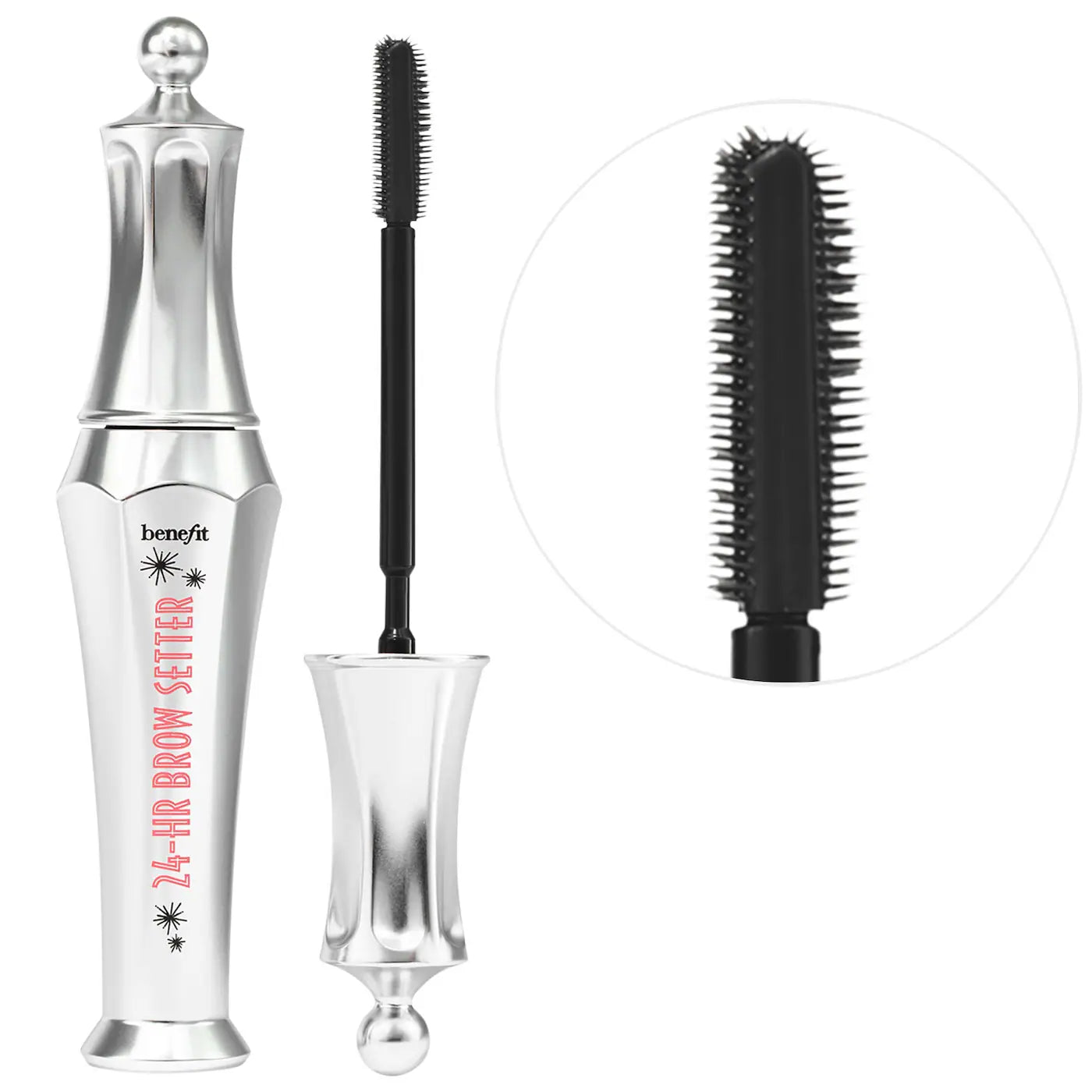 Benefit 24-HR Brow Setter Clear Brow Gel with dual-sided brow brush