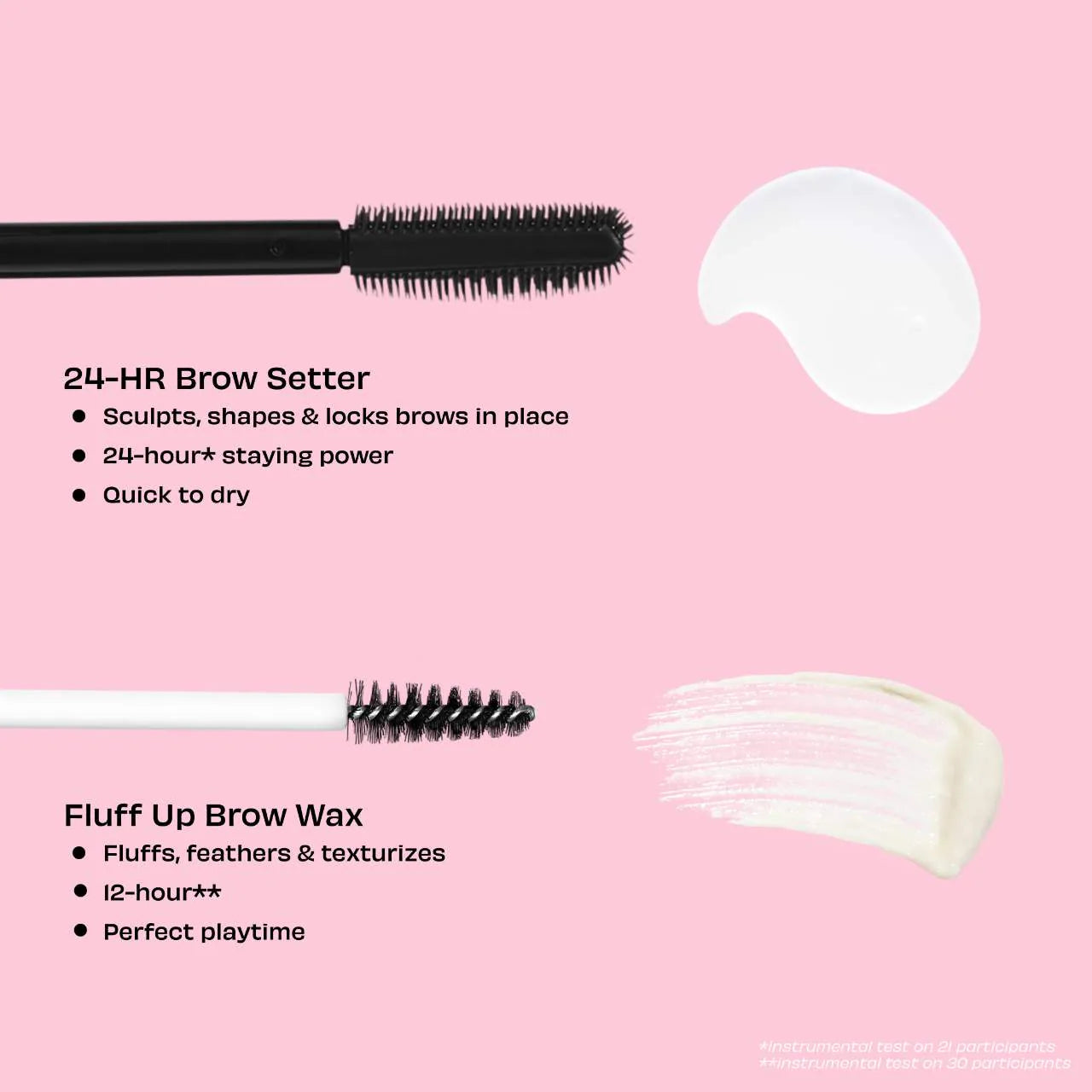 Benefit 24-HR Brow Setter clear gel texture and brow brush applicator
