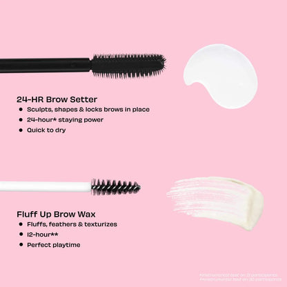 Benefit 24-HR Brow Setter clear gel texture and brow brush applicator