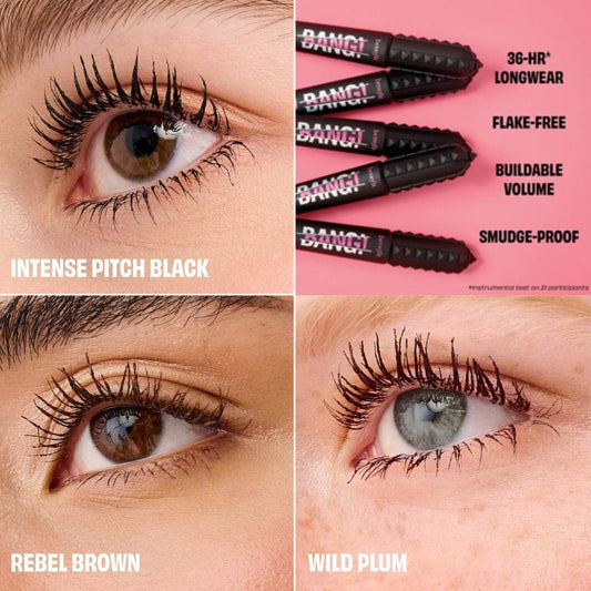 Benefit BADgal BANG mascara shades and lash results