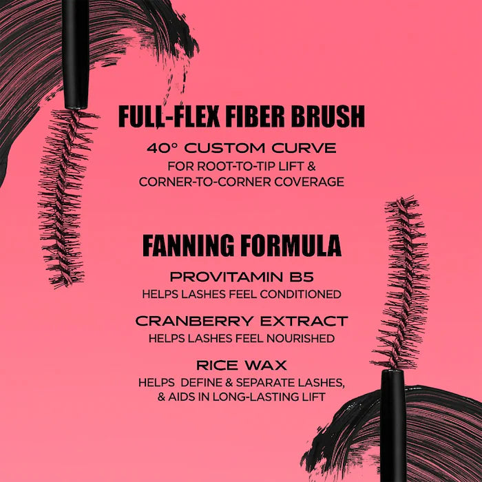 Benefit Fan Fest Mascara Full-Flex Fiber Brush and fanning formula