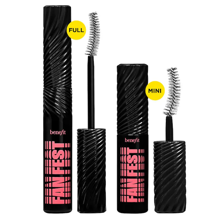 Benefit Fan Fest Mascara full size and mini size comparison