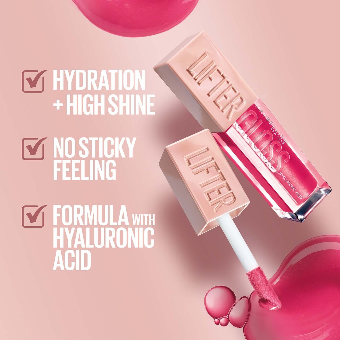 Maybelline Lifter Gloss Lip Gloss – ملمع شفاه مع هيالورونيك أسيد