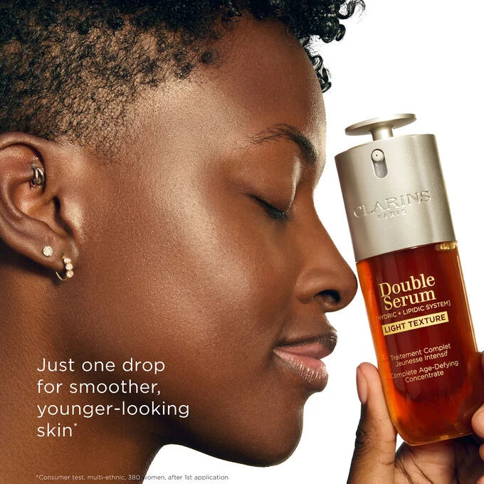 Clarins Double Serum Light Texture one drop for smoother skin دبل سيروم كلارنس الاردن