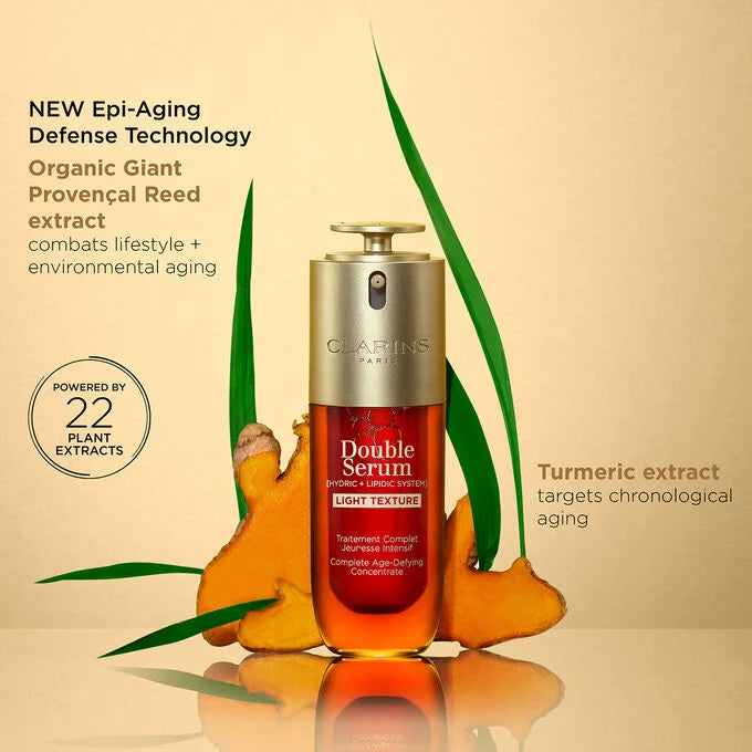 Clarins Double Serum Light Texture with 22 plant extracts and turmeric دبل سيروم كلارنس الاردن