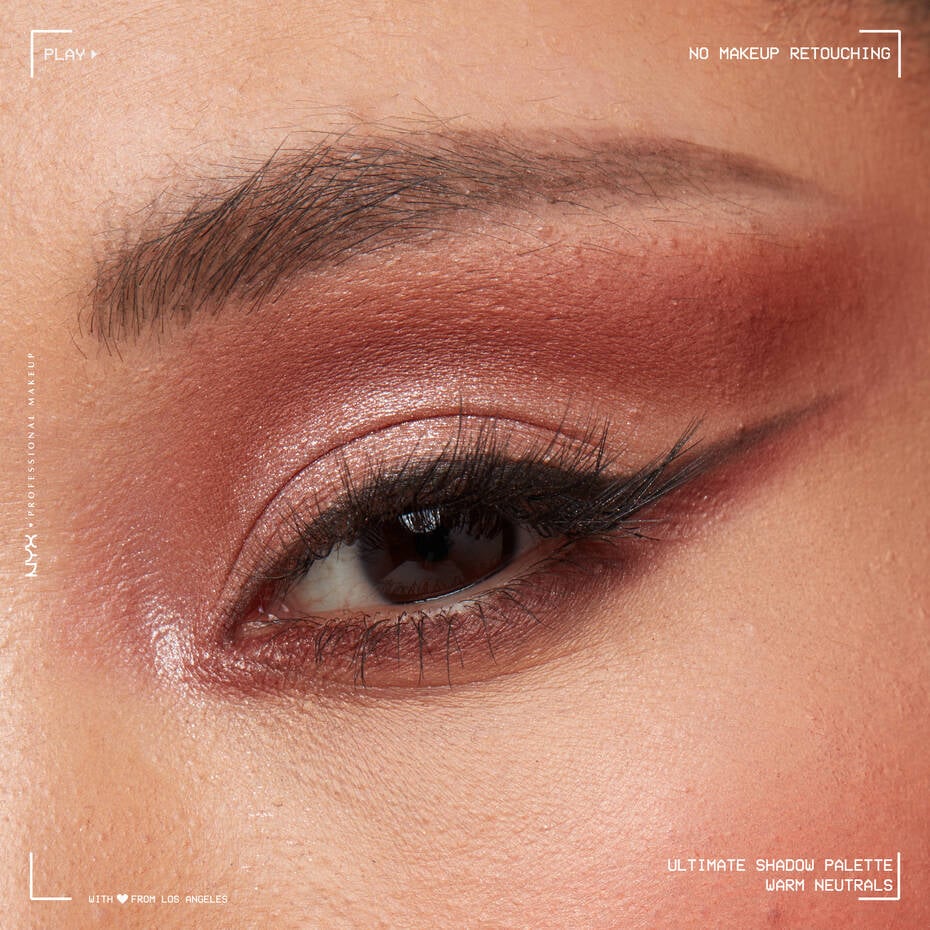 Close up eye makeup using NYX Ultimate Warm Neutrals palette
