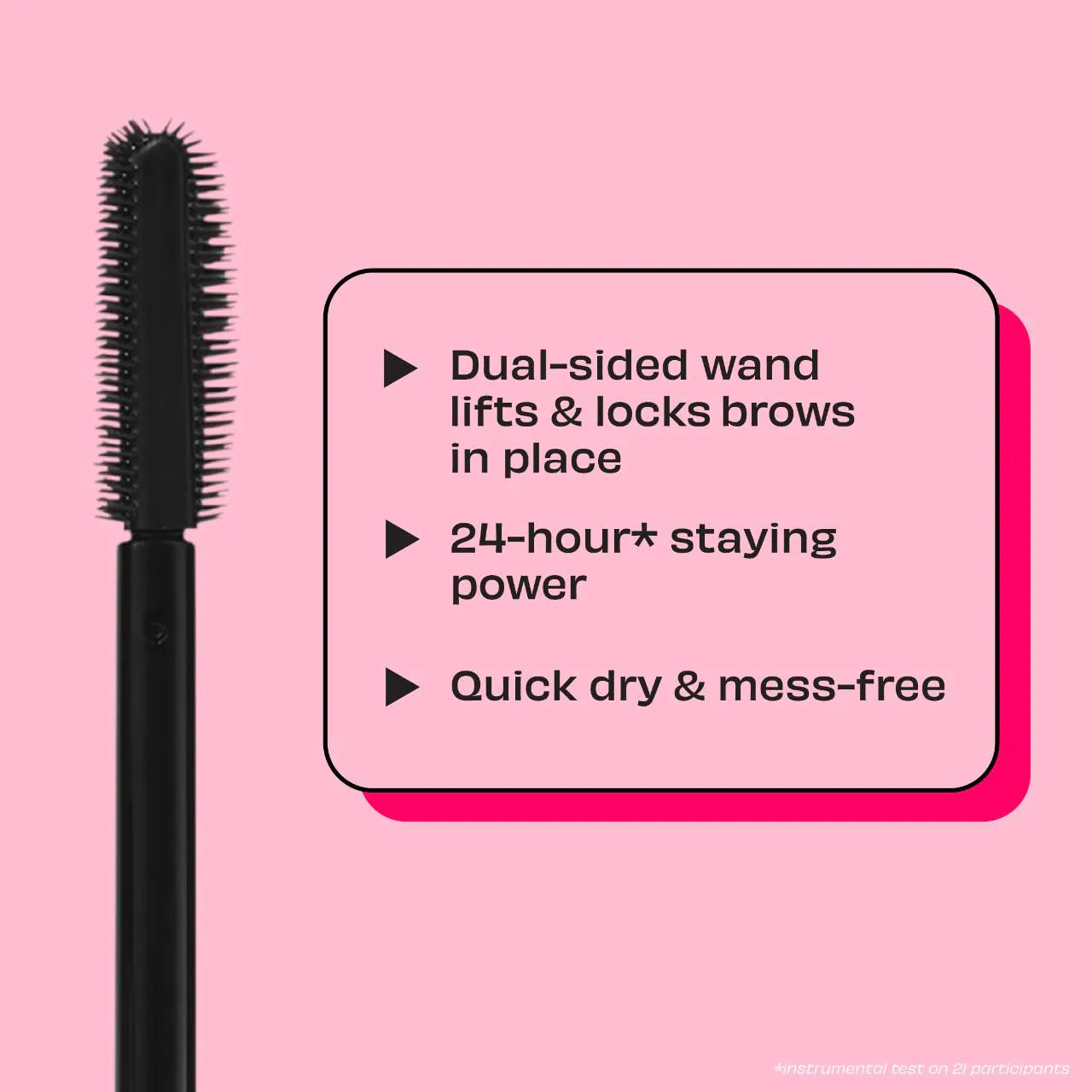 Dual-sided wand of Benefit 24-HR Brow Setter eyebrow gel