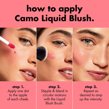 How to apply e.l.f. Camo Liquid Blush in three steps