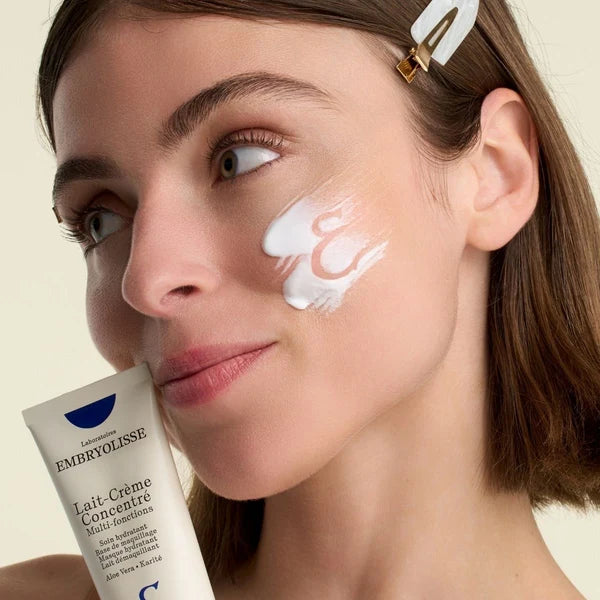 Embryolisse Lait-Crème Concentré cream texture applied to the face