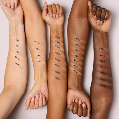 MAC Studio Fix Powder Plus Foundation NW and N shade swatches