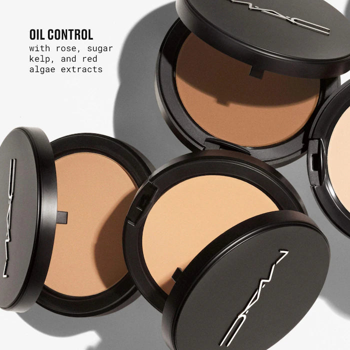 MAC Studio Fix Powder Plus Foundation oil control with rose sugar kelp and red algae extracts