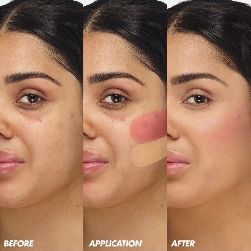 MAKE UP FOR EVER HD Skin Face Essentials Palette before, application, and after results on face