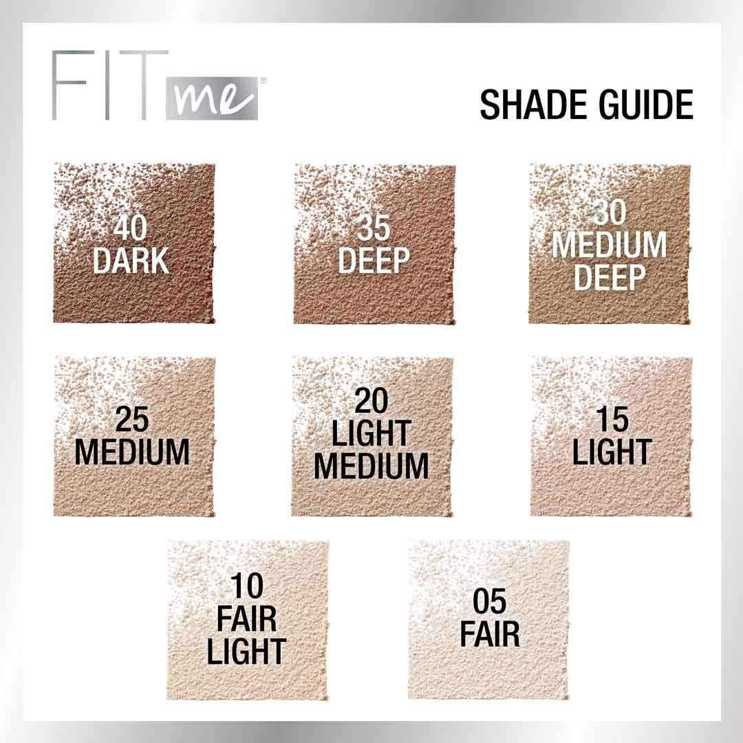 Maybelline Fit Me Loose Finishing Powder Shade Guide