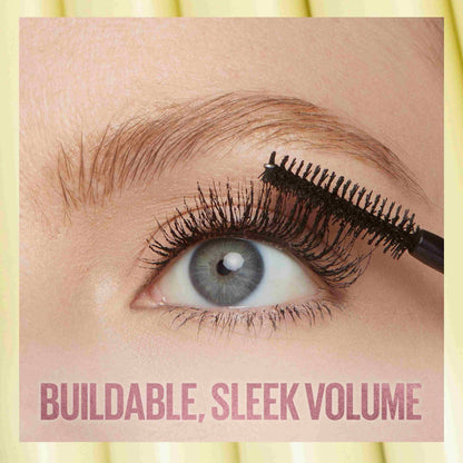 Maybelline Colossal Bubble Mascara being applied for buildable, sleek lash volume.