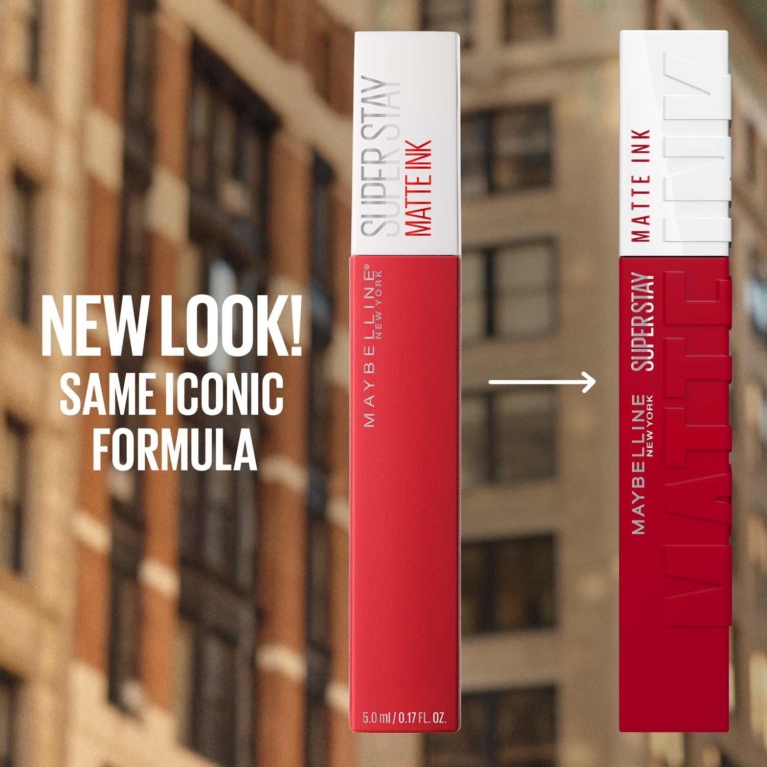 Maybelline SuperStay Matte Ink lipstick packaging old and new look comparison