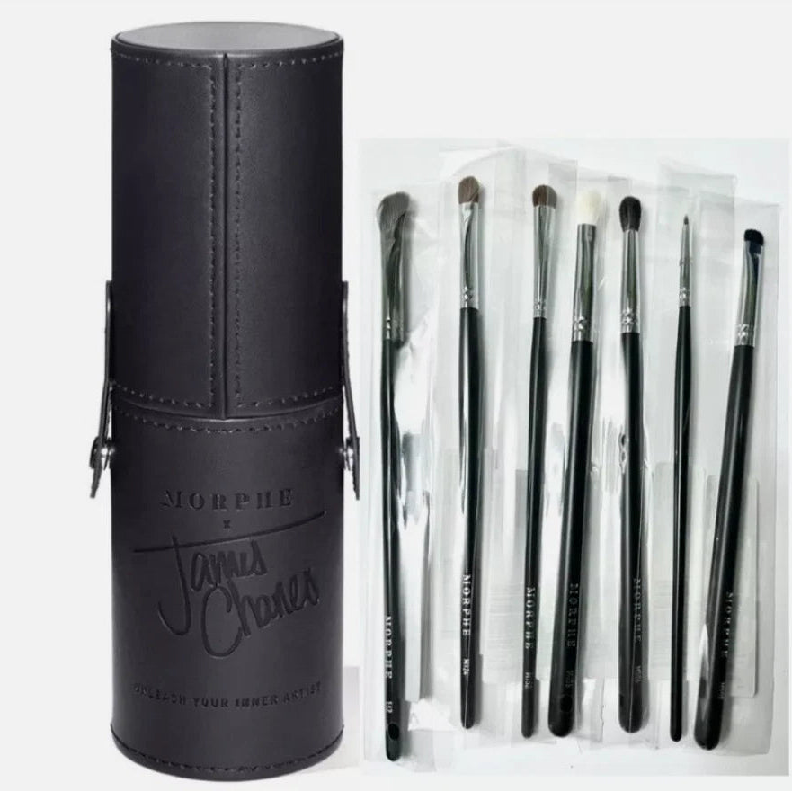 Morphe x James Charles eye makeup brush set with case and packaging