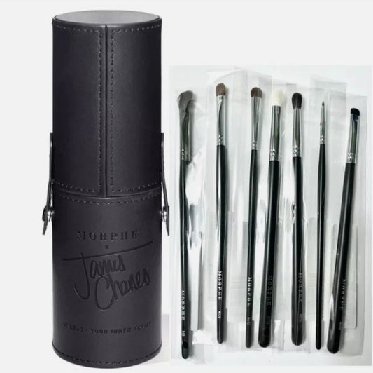 Morphe x James Charles eye makeup brush set with case and packaging