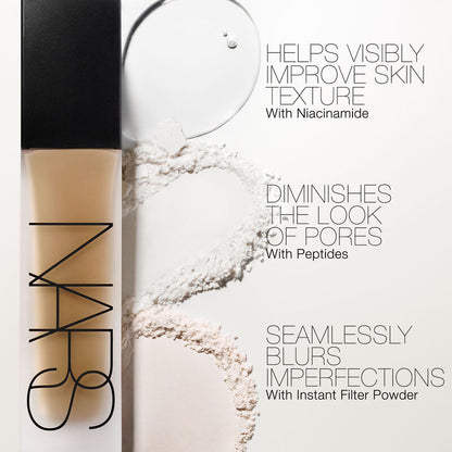 NARS Natural Matte Longwear Foundation with niacinamide peptides and instant filter powder