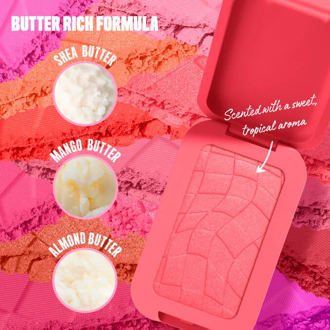 NYX Buttermelt Blush with butter rich formula ingredients like shea butter and mango butter