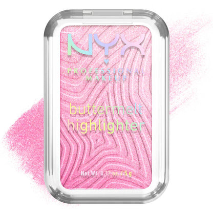 NYX Buttermelt Highlighter pink shade compact makeup highlighter