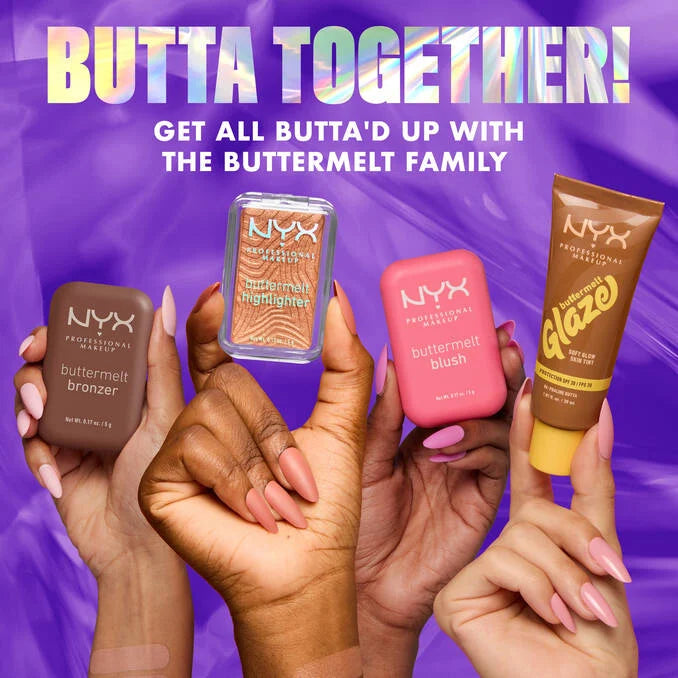 NYX Buttermelt makeup collection bronzer blush highlighter family
