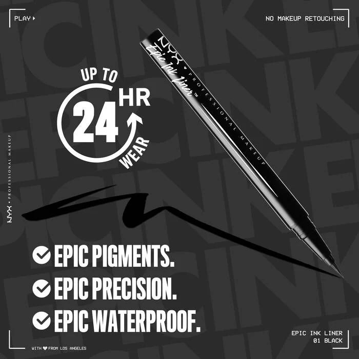 NYX Epic Ink Waterproof Liquid Eyeliner Details