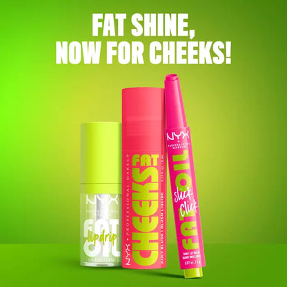 NYX Fat Cheeks Juicy Liquid Blush with Fat Oil Lip Drip and Fat Oil Slick Click.