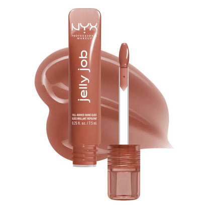 NYX Jelly Job lip gloss with applicator on a white background