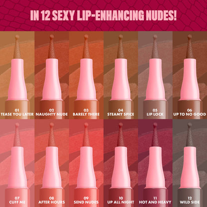 NYX Lip Lingerie Lip Liner Stain 12 nude shade swatches