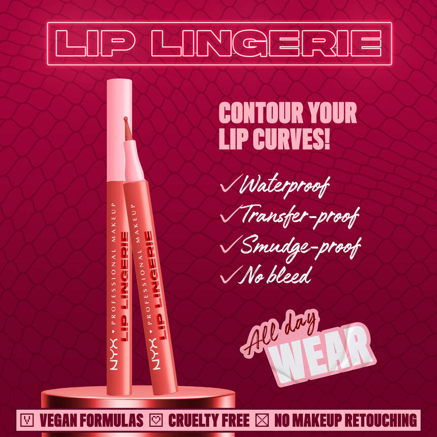 NYX Lip Lingerie Lip Liner Stain nude waterproof lip liner