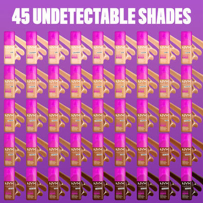 NYX Make Em Wonder Foundation 45 undetectable shades range